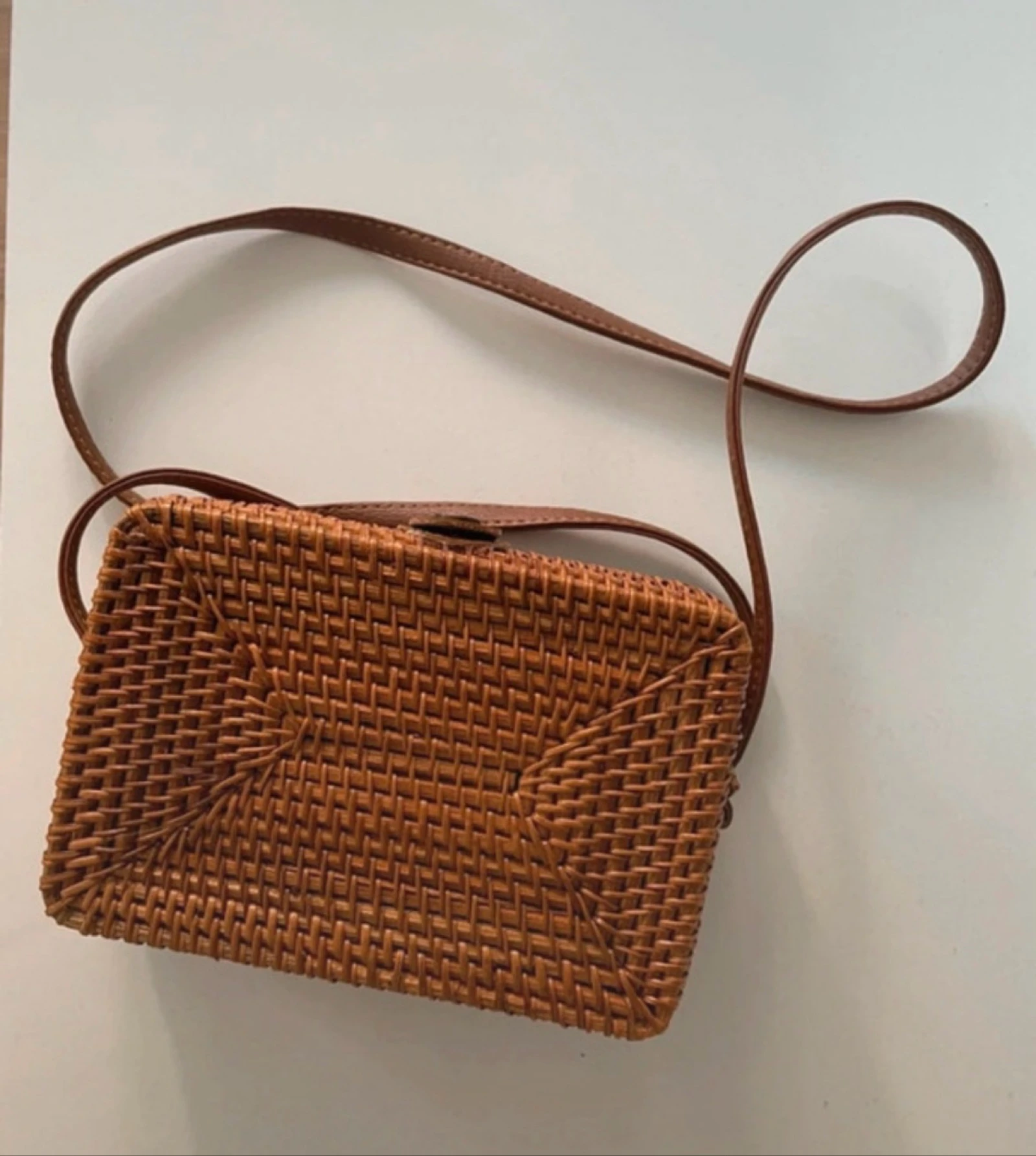 Bolso rectangular mimbre – photo 3